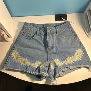 Shein Floral Jean shorts